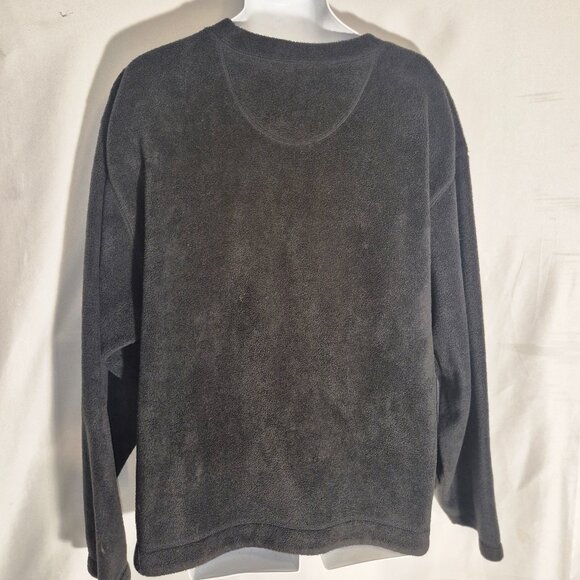 BASIC EDITIONS fleece sweatshirt black in size 2-XL - Picture 3 of 9